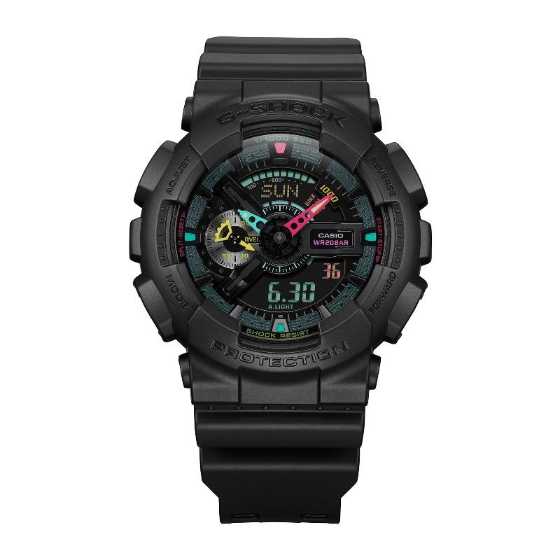 Casio Men's Resin 200M Water Resistant Digital Shock Resistant Quartz Watch GA-110MF-1A