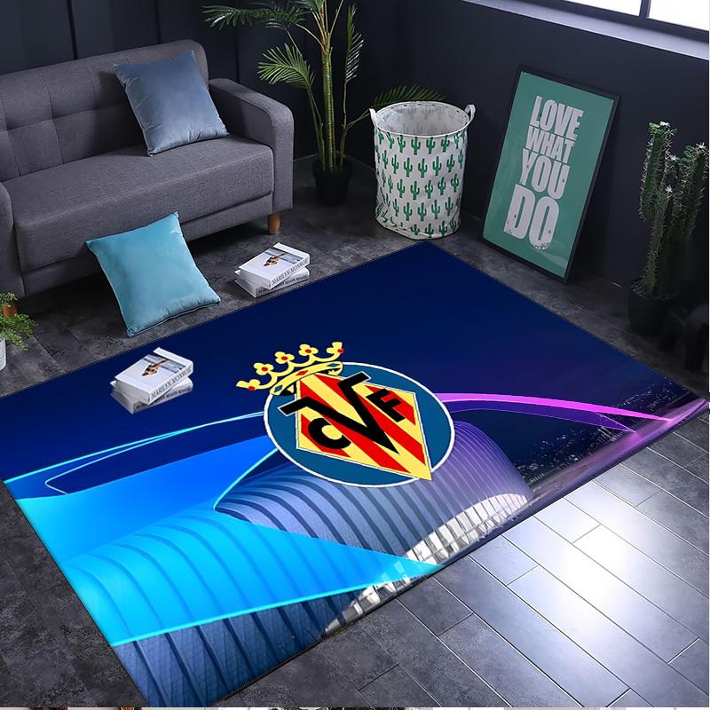 1PC rug Club Vill-arreal Crest Design Carpet, Chair Rug,Area Rug for Office Bedroom living rooms bedroom, Doormat decor Christmas fan gifts