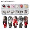 New nail art accessories Halloween dark gem spider skull ghost hand metal alloy nail accessories