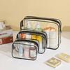1/3Pcs Portable Travel Wash Bag Female Transparent Waterproof Makeup Storage Pouch Large Capacity Cosmetic Organizer Case