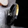 Personalisierte Lederarmbänder aus Edelstahl für Herren Armreifen DIY Schmuck Doppellagige Armbänder Herrenschmuck Geschenk Geschenkidee (Ba102286 )Mode
