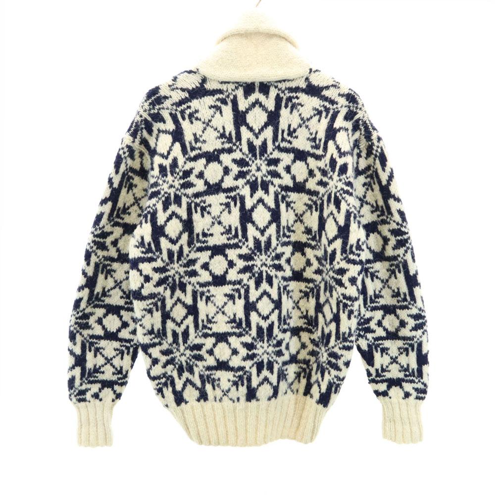 POLO COUNTRY RALPH LAUREN 90s Wool Old Hand Knit Nordic Pattern Long Sleeve Sweater Men's Used