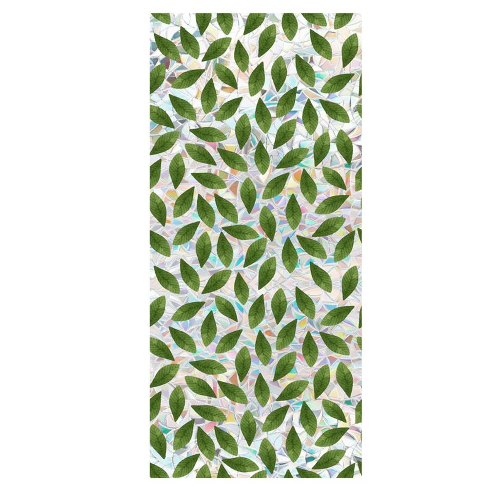 Daisy Window Sticker Green Leaf Glass Sticker Decorative Window Privacy Film Home Decoration