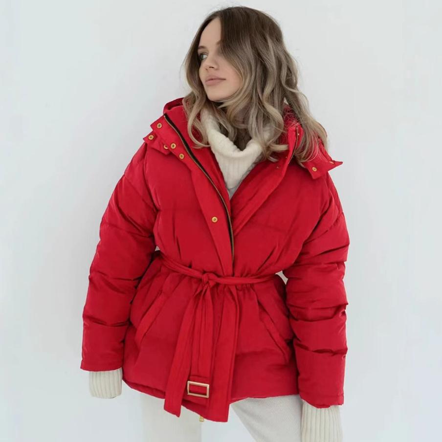 Autumn and Winter Hooded Thickened Fashionable Jacket Women's Warm Coat