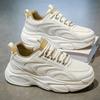 Autumn Men's Shoes New Breathable Mesh Running Shoes Men's Trend Versatile Non-slip Thick-soled Sports and Leisure Dad Shoes