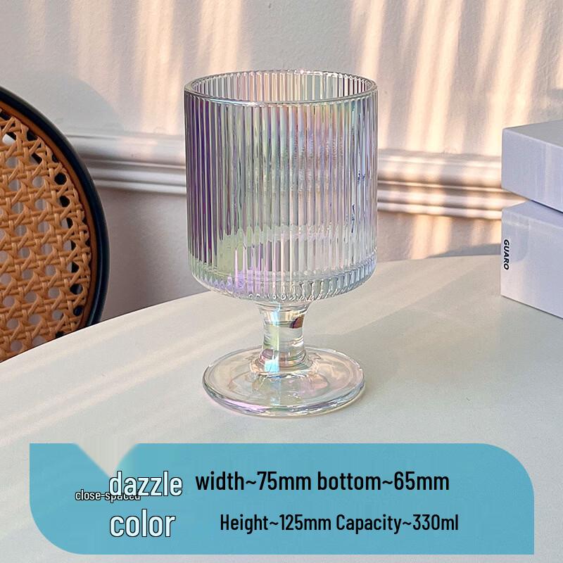 Shangqi 280ml Dazzling Striped Glass Cups, Set of 3
