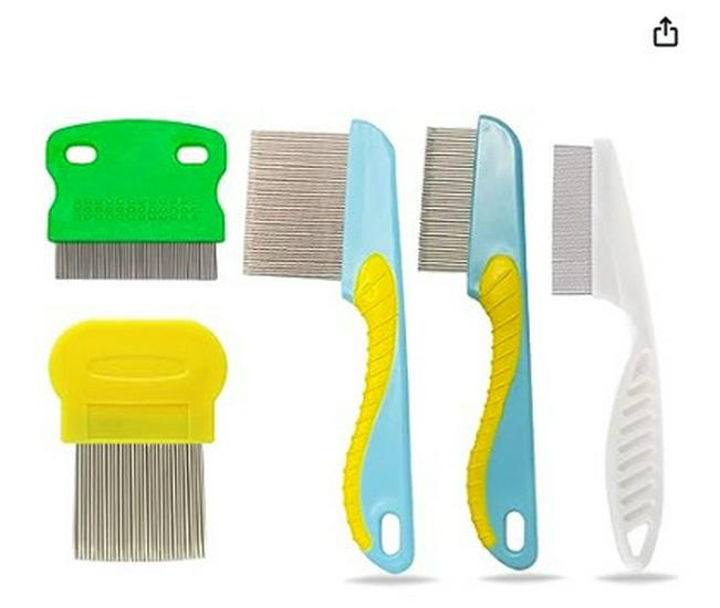 Double-Row Fine-Toothed Flea and Tick Removal Comb for Cats and Dogs