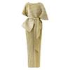 2025 Spring Middle East Elegant Women's Slim Pleated Two-Piece Evening Dress