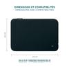 Housse en Néoprène pour Ordinateur Portable 14-16" - Pochette pour MacBook Pro - Noir et Gris - MOBILIS