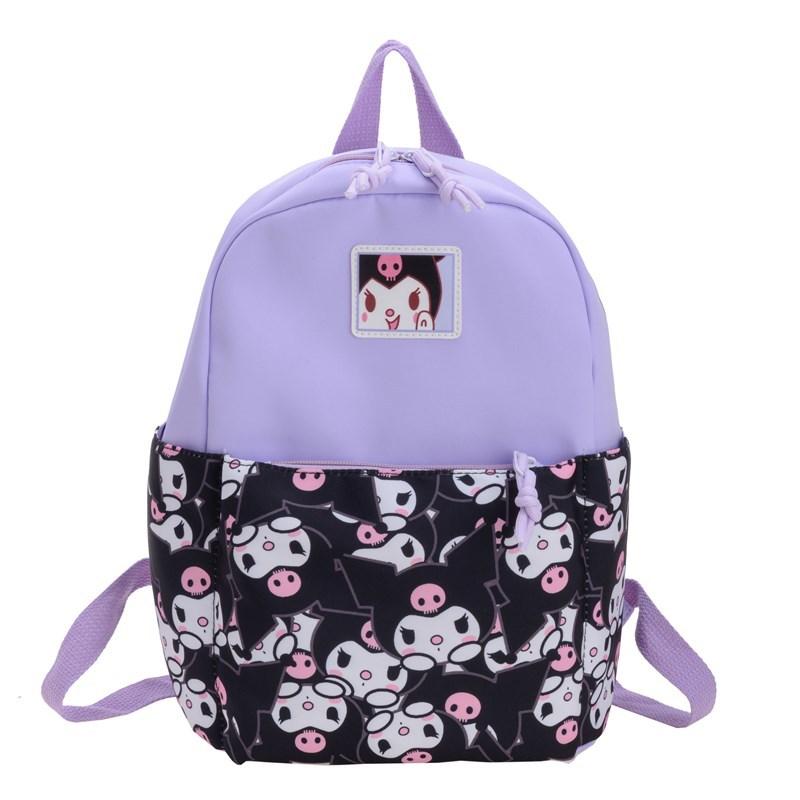 Kindergarten Primary School Students Schoolbag Cartoon Cute Foreign Contrast Color Children'S Backpack Printed Children'S Bag