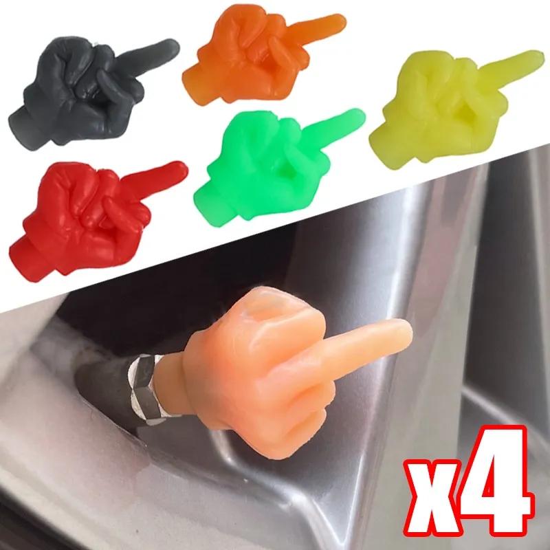 Coprivalvola per pneumatici con dito medio per auto, decorazione per personalità, ugello per ruota, antipolvere, impermeabile, coprivalvola per pneumatici, accessori