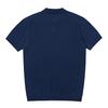 FERRAROMILANO Men'S Thierry Open Collar Short Sleeve Sweater Deep Blue (Am0Dts25145)