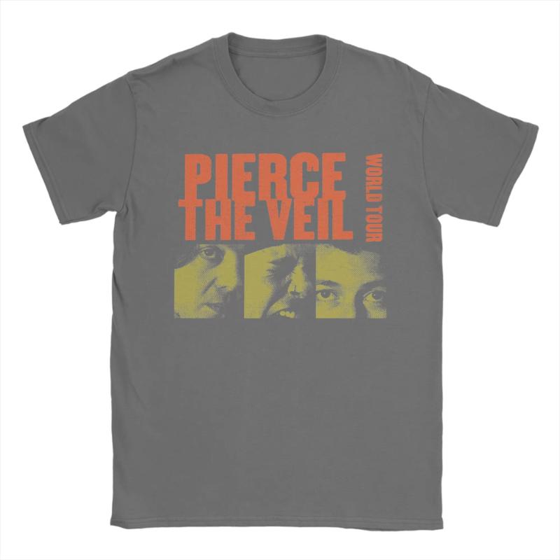 2025 Summer/Autumn retro PIERCE THE VEIL printed T-shirt loose and casual short-sleeved trendy top for men and women