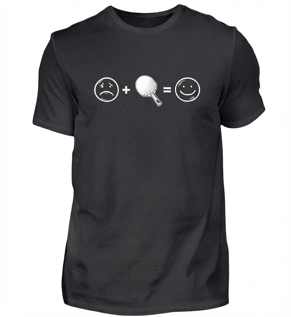 Table Tennis Table Tennis Racket Black T Shirt 2XL