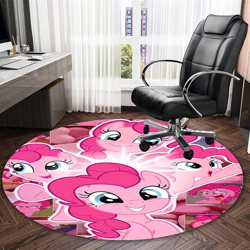 1pc My Little Pony2 Print Round Carpet Chair Round Carpet Suitable for Bedroom Living Room Home Decorative Carpet