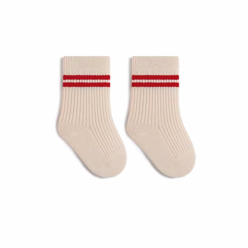 Kids Socks For Girls Boys Cotton Striped Children's Sock Soft Student Sport White Black Baby Toddler Sock Spring Autumn 0-8Years
