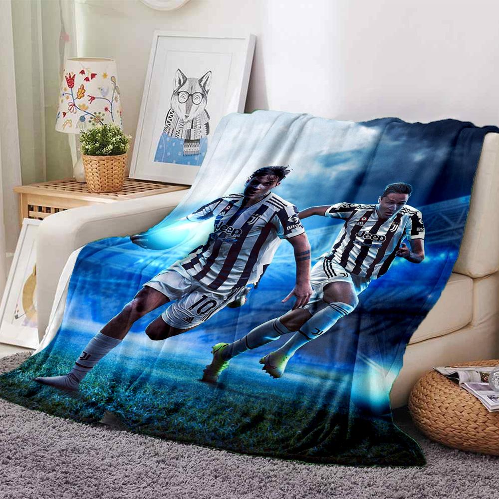 Juventus Football Players Collage Print Fleece Blanket Soft Warm Throw Blanket Sofa Couch Bed Home Decor For Soccer Fans