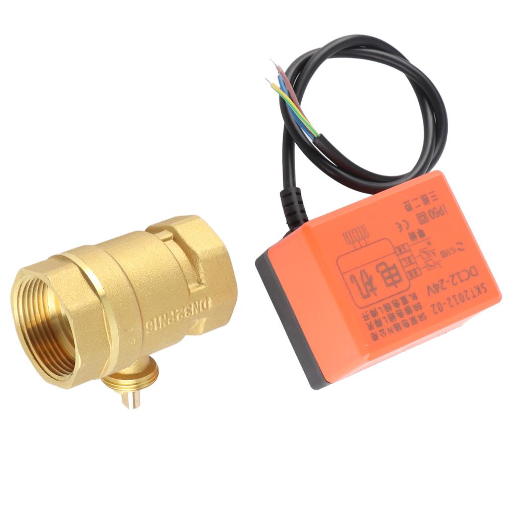 DC 12–24V 2cestný 3vodičový mosazný motorizovaný kulový ventil Elektrický ventil DN32 G1–1 4
