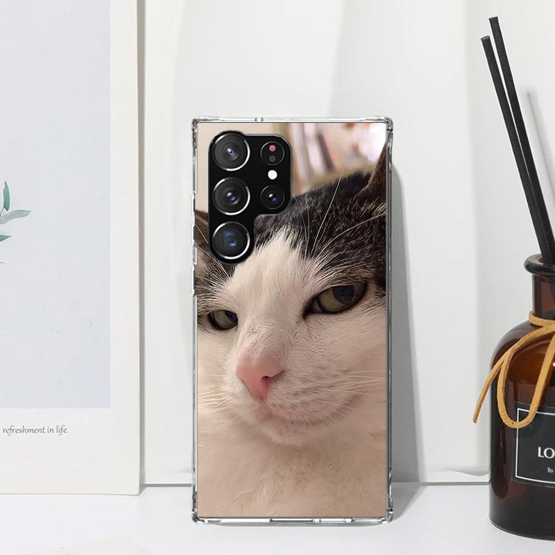 Pet Cat Funny Memes Phone Case For Samsung Galaxy S26 S25 Edge S24 FE S23 S22 Ultra S21 Plus S20 + Art Fundas Back Cover Galaxy