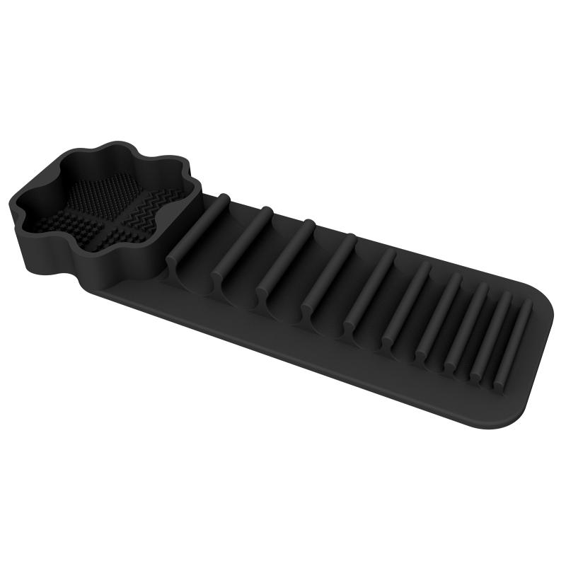 Silicone Makeup Brush Cleaner Tool Wall Mounted Suction Cup Makeup Brush Drying Rack Cleaning Drying Makeup Brush