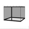 10x10ft Outdoor-Pavillon Moskitonetz Universelles Ersatz-Baldachin-Netz Seitenwandvorhang mit Reißverschluss  (Nur Moskitonetz