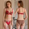 Women’s Underwear Sets Color Blocking Push Up Bras with Detachable Chain Sexy Intimates Bra and Panty Set
