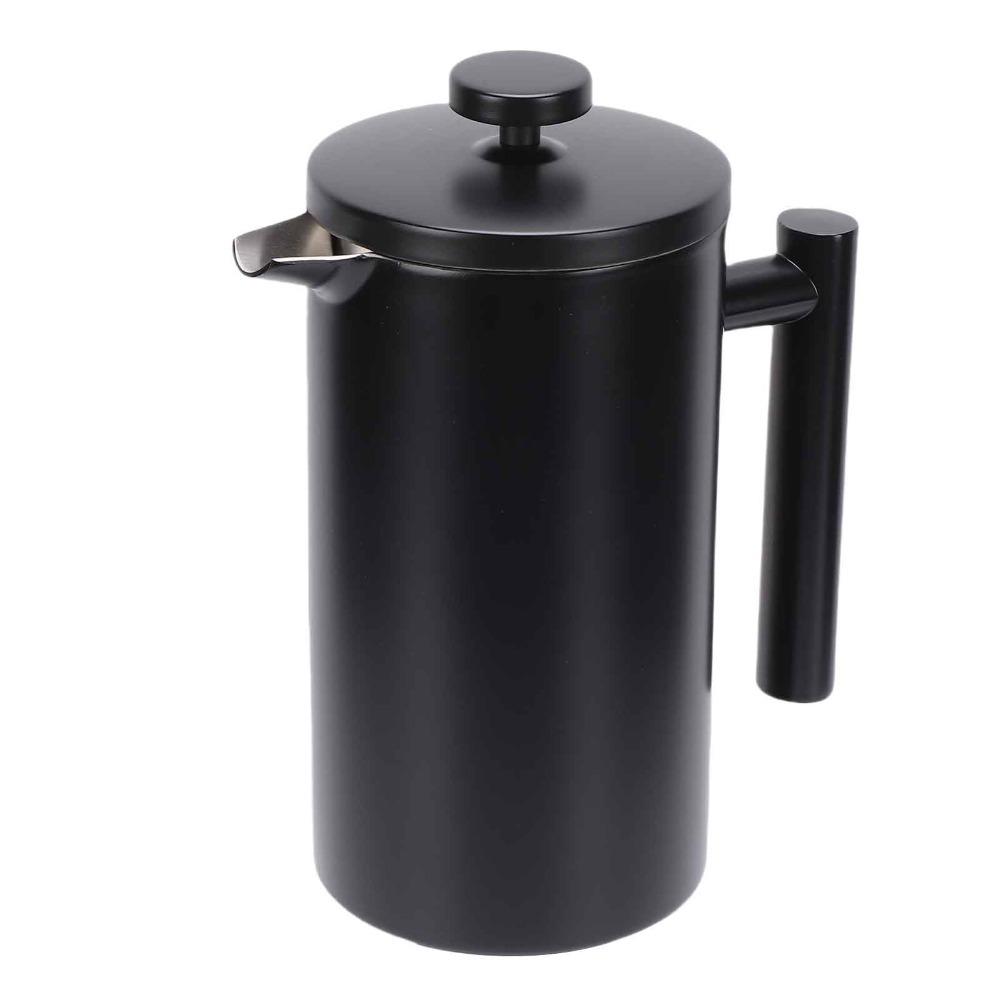 350ml Capacity Coffee Press Pot Double Wall Insulated Stainless Steel French Press For Camping