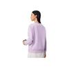 Li Ning Sports Lifestyle Series Pullover Letter Print Fleece Loose Long Sleeve Sweatshirt Women Sweatshirt Twilight-Purple AWDU446-4
