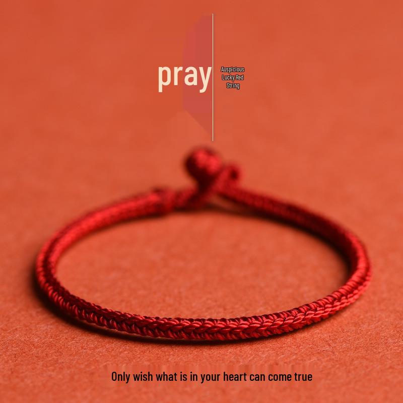 Red String Bracelet for Men and Women: Handmade Woven Diamond Knot for Good Luck In the Year of the Rabbit - Baby and Children's Small Hand Rope