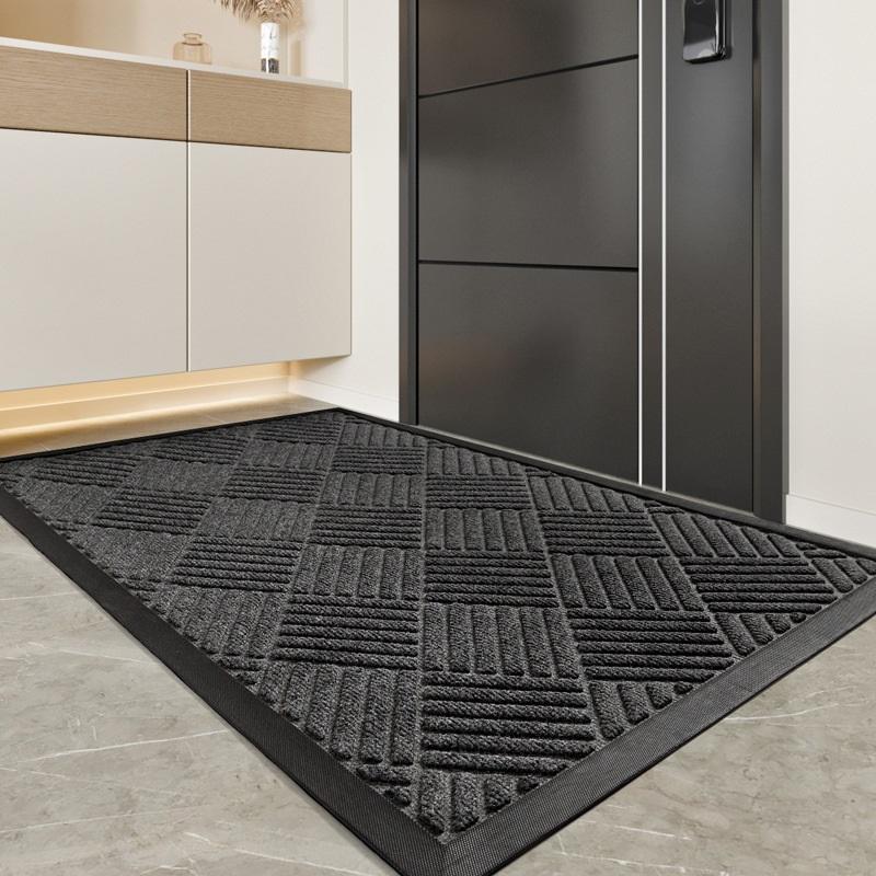 Non-slip Indoor Doormat Rubber Mat Scraper Dustproof Dirt Resistant Home Essential Durable Rubber Mat