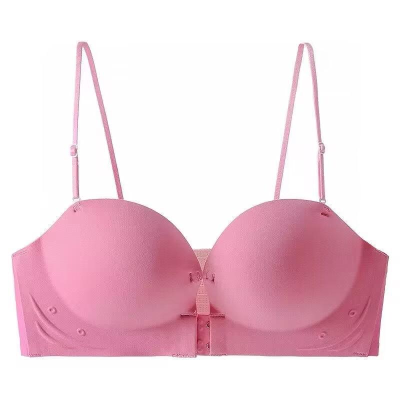 Front buckle type beautiful back without thin shoulder straps tube top underwear women gather small breasts to show big but not empty cup