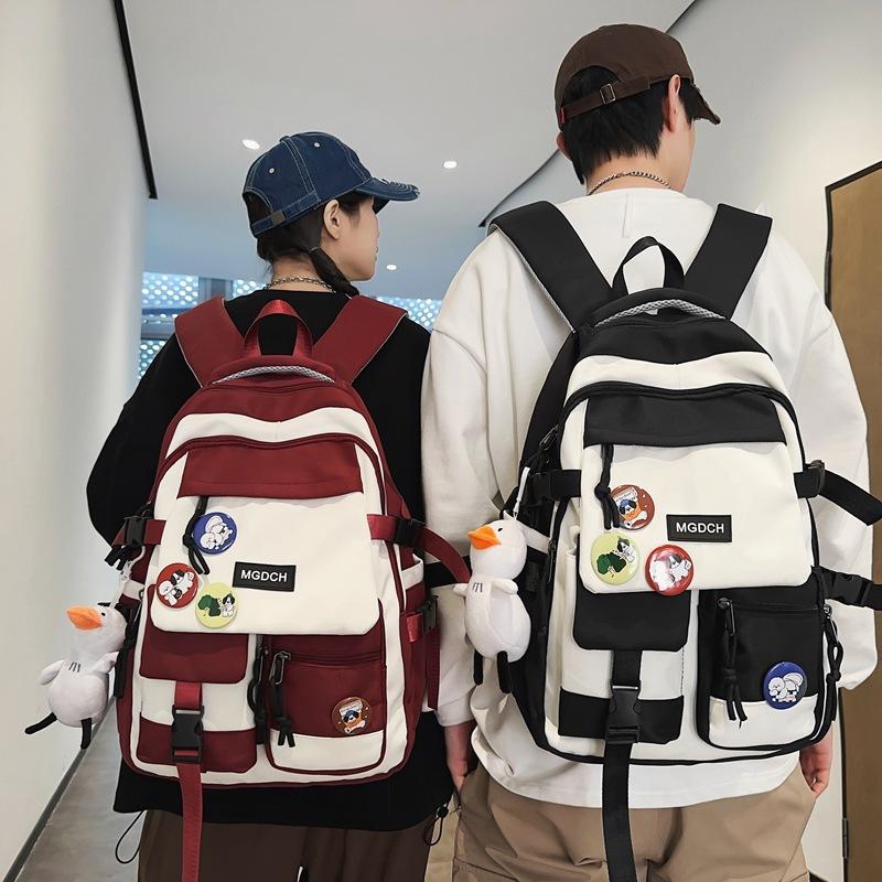 Schoolbag schoolbag female college student Korean version high school travel backpack male junior high school students ins Japanese large-capacity