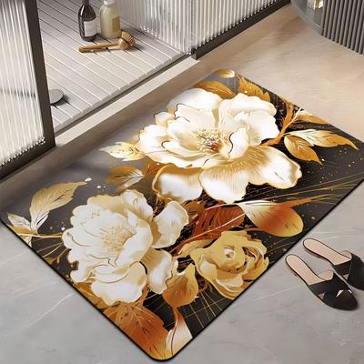 Ins Light Luxury Home Bathroom Floor Mat Absorbent Non-slip Easy To Take Care of Soft Mat Bathroom Door Quick Drying Mat