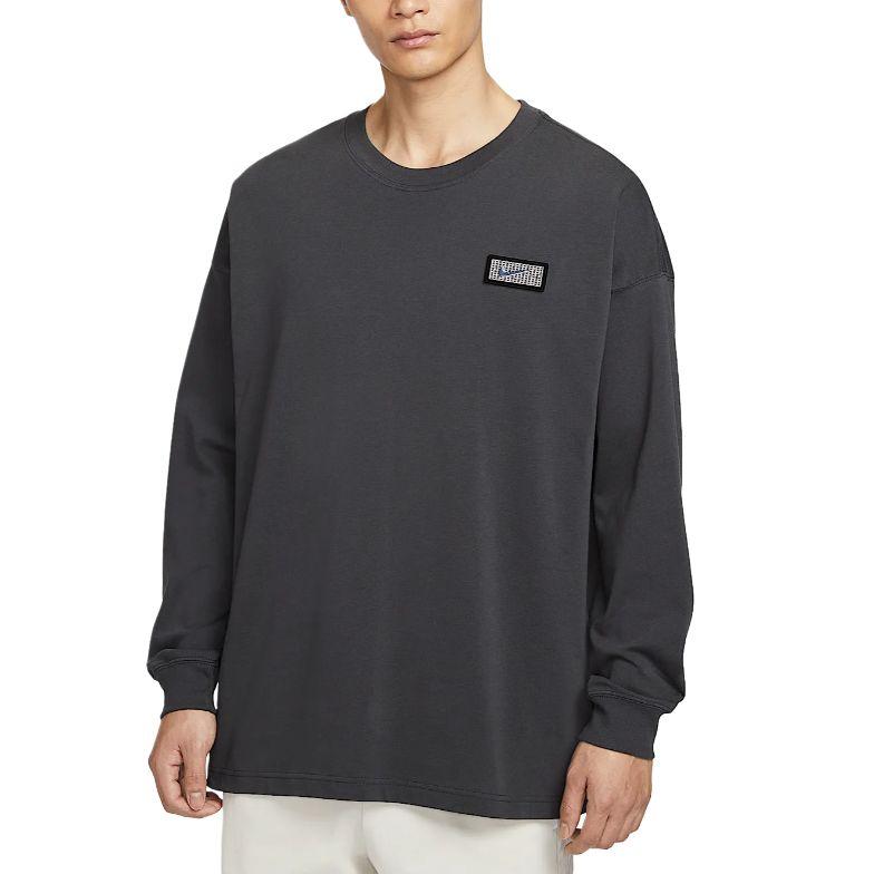 Nike Devin Booker Loose Fit Long Sleeve Basketball Shirt Men Tops Coal-Black HJ3345060