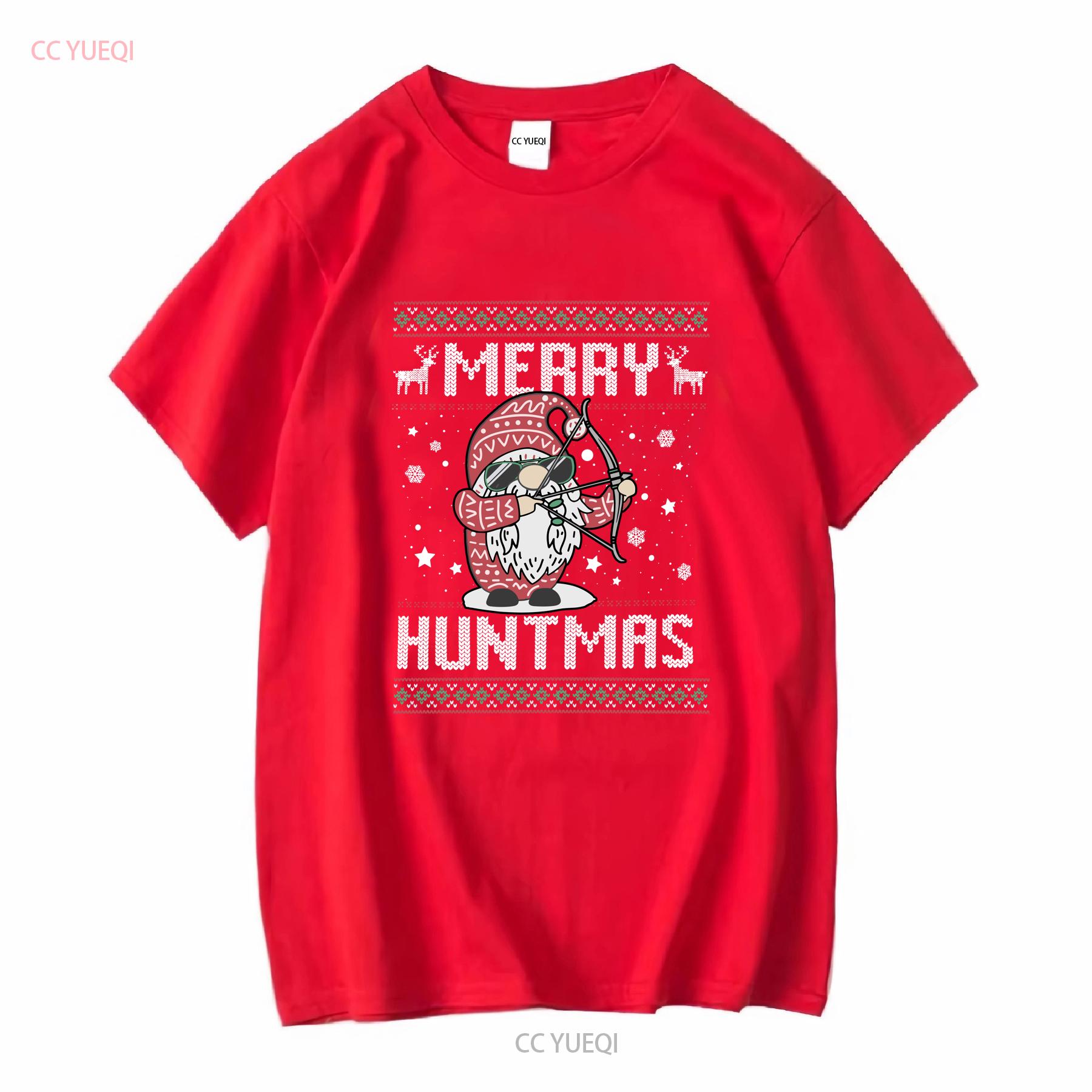 

Christmas Hunting shirt Tis The Season Merry Huntmas Archery Gnome Ugly Sweater Deer long or short sleeves vintage Washed Soft S