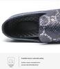 Men's Plus Size Python Pattern Slip-on Leather Loafers - Korean Style Business Casual Shoes