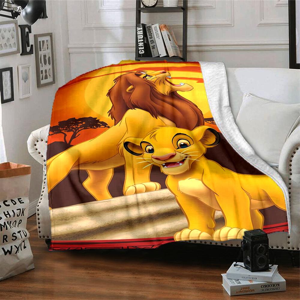 1Pc Lion Celebration Scene Blanket For Couch Bed Plush Cozy Fuzzy Blanket Super Soft Warm Blankets For Fall And Winter 0918267