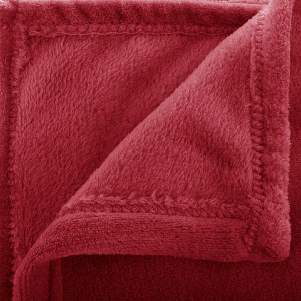 Burgundy Flannel Blanket 180x230cm