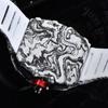 Skull Leopard Print Tonneau Quartz Watch Men 2025 Luxury Brand Men's Watch Unique Creative Style Watch Wine Barrel Shaped Clcok
