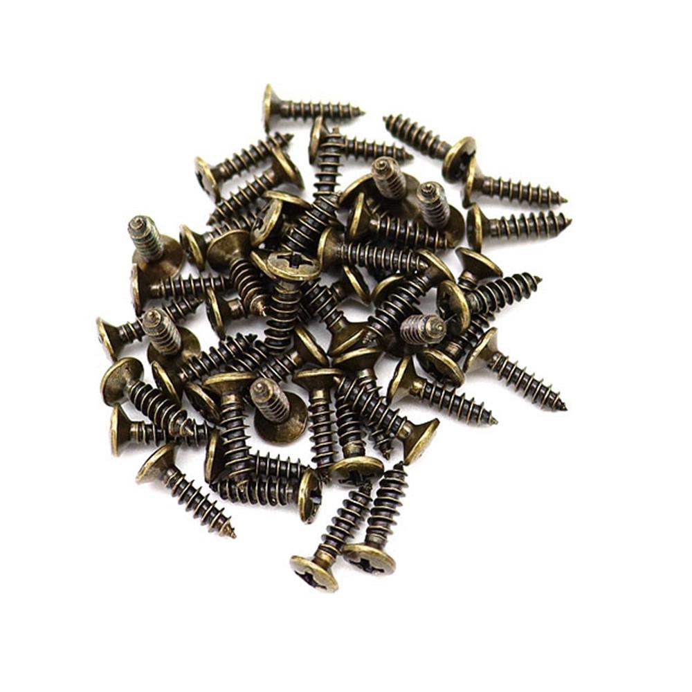 50 Stück Gitarren-Schlagbrett-Rückplatte-Buchsenplatten-Schrauben Gitarren-Montageschraube 3×12mm
