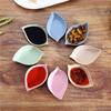 Creative Leaf Shape Wheat Straw Seasoning Dish Sauce Vinegar Mini Plate Tool
