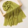 Foreign Trade Silk Scarf Cotton And Linen Headscarf Women'S Spring And Summer Solid Color Japanese And Korean Scarf Sun Protection Warm Shawl Hair