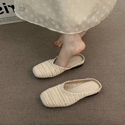 Französische Urlaubs-Nische Halbschuhe Damen Frühling und Sommer Farnschuhe