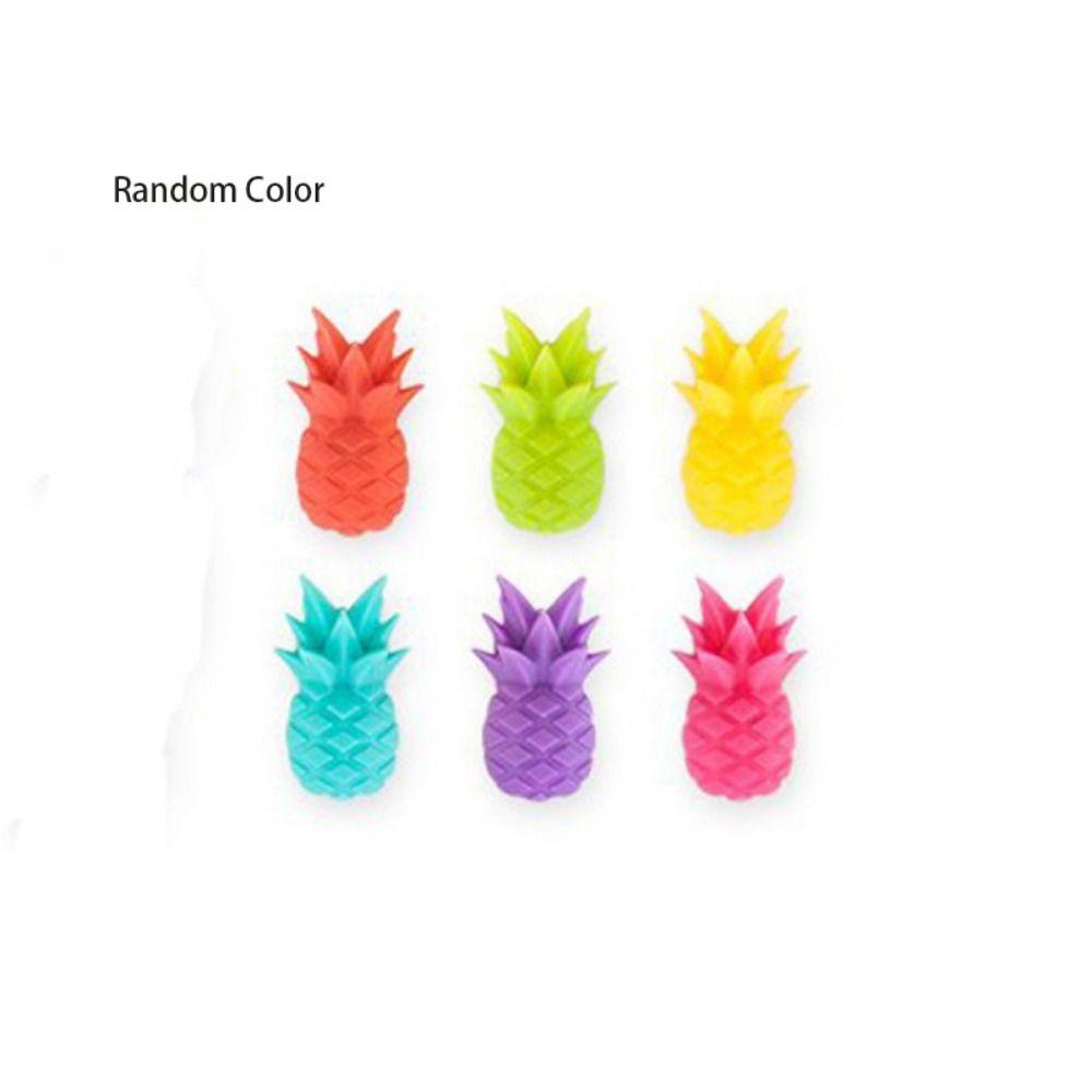 

6 шт./компл. многоразовый ананасовый маркер для бокала для вина, силиконовый стакан для напитков, знак, чашка для идентификации 6Pcs
