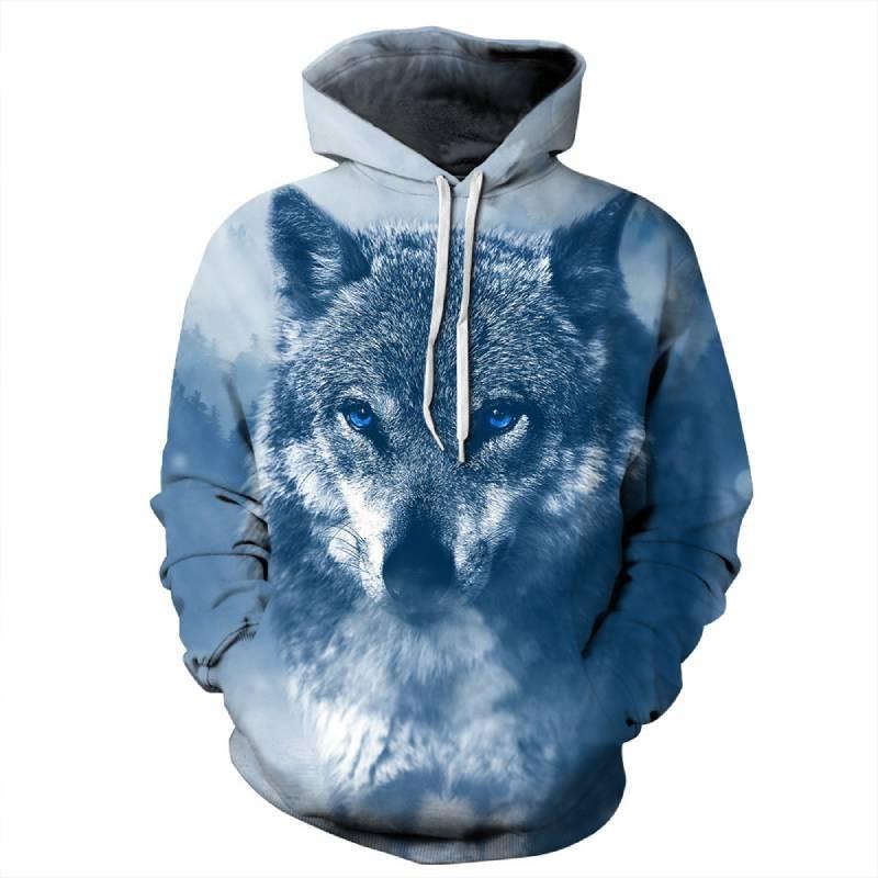 Vibrant Skull Print Digital Pullover Hoodie For Men Comfortable Loose Fit