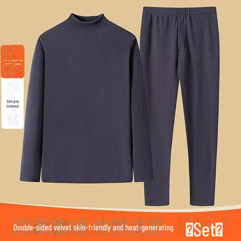 Delong Men's Thermal Underwear Set - Antibacterial, Warm Autumn & Winter Base Layer