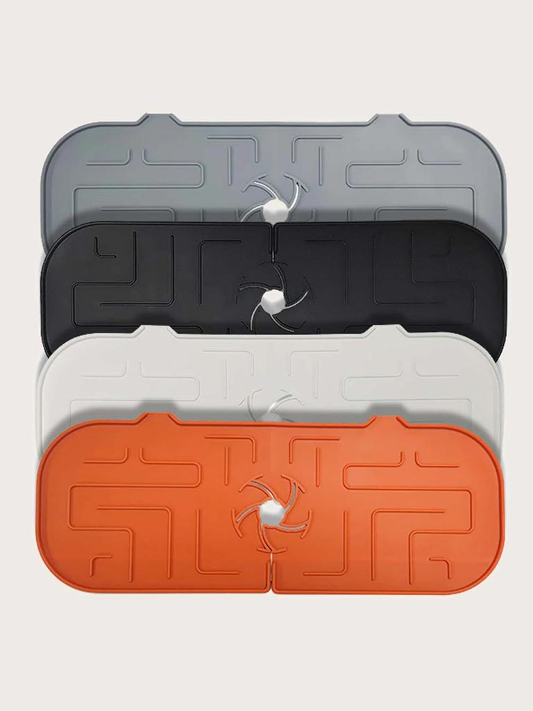 1pc-Silica gel faucet splash-proof silica gel pad drain mat faucet filter mat kitchen bathroom sink mat