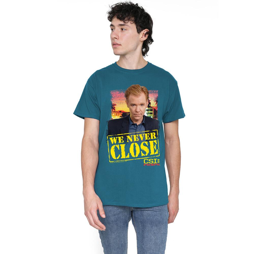 Csi:Miami Never Close T-Shirt S-2XL Slate M