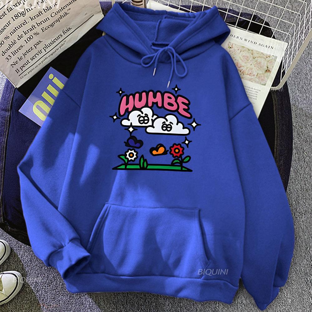 Humbe Singer Graphic Hoodies Long Sleeve Men Women Hooded Sweatshirts Cartoon Graphic Pullovers Unisex Clothes Winter Pocket Top