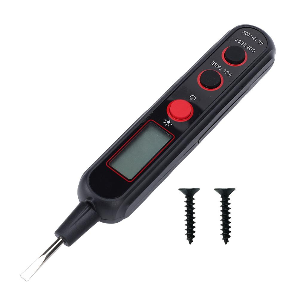Digital AC Voltage Tester LCD Display Screen Electrical Breakpoint Detection AC Voltage Detector with Flashlight